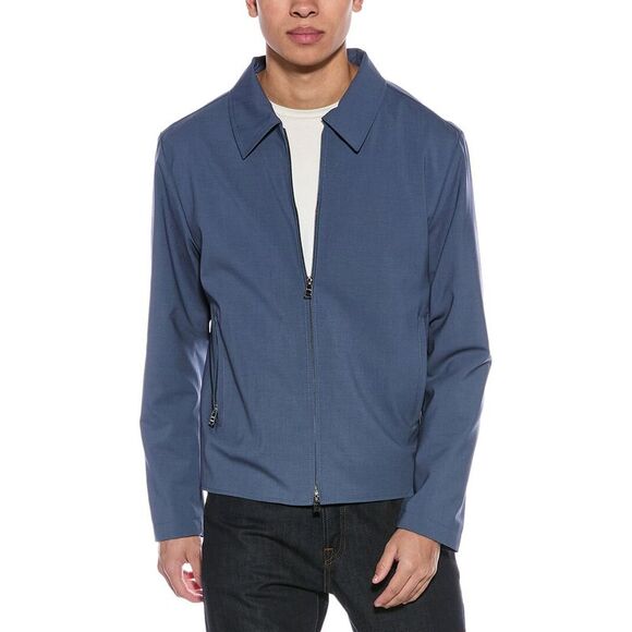 Boss By Hugo Boss Mens Boss Hugo Boss Hanry Wool-Blend Jacket, Blue - Picture 1 of 3